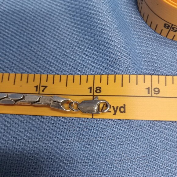 Unisex .925 Sterling Silver 18.25" x 3/16" SNAKE CHAIN NECKLACE 49 Grams 6583 - Picture 9 of 11